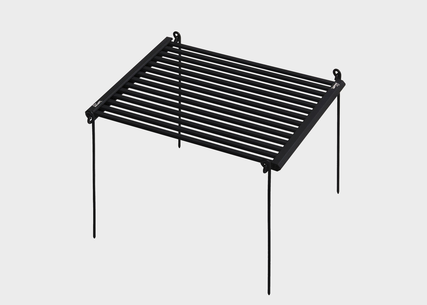 Bison Rolling BBQ Grill for Camping, Hiking and Backpacking (Non-stick) with Small Fire