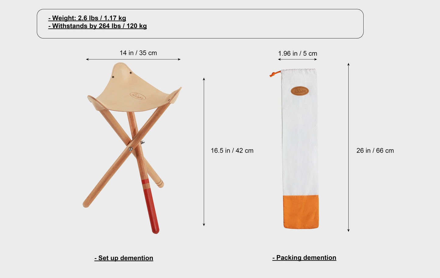 Beech Wood Tripod Leg