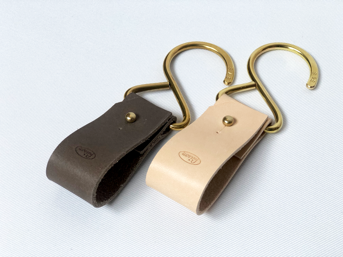 Bison Leather Strap & Brass Hook