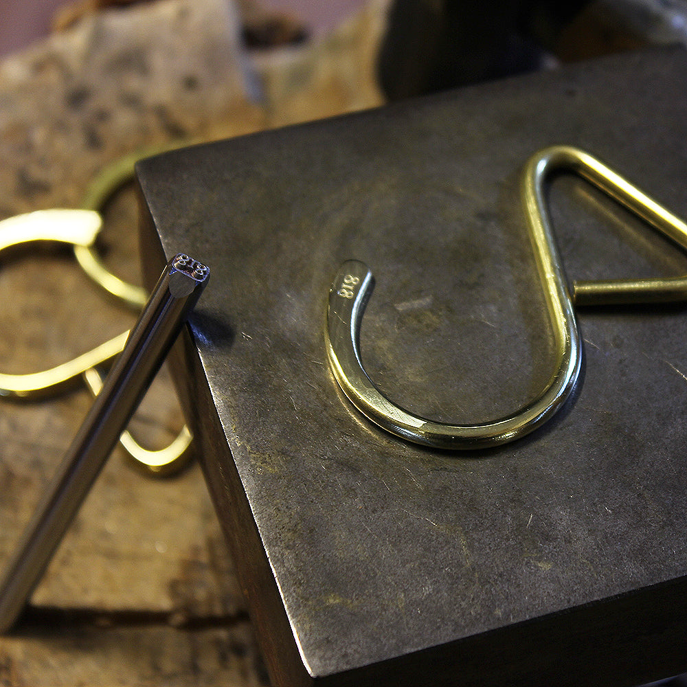 Bison Leather Strap & Brass Hook